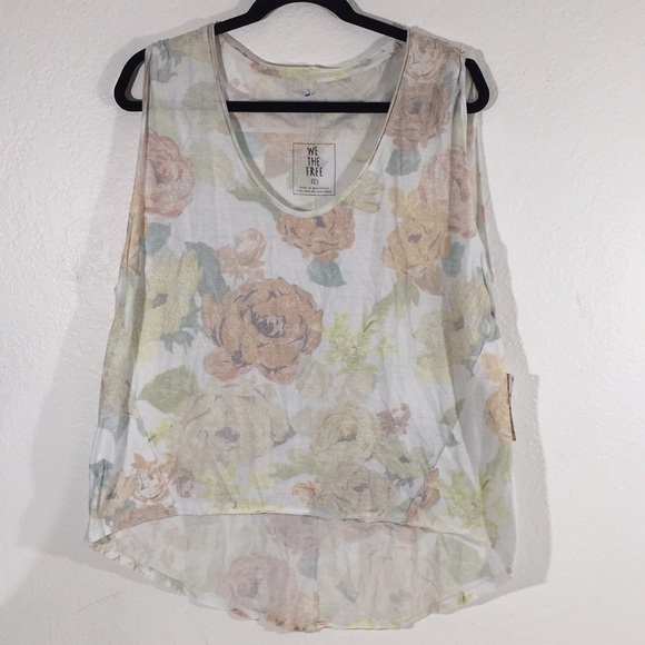 Free people Gardenia Tee in Lemon Combo Small New - Picture 4 of 8